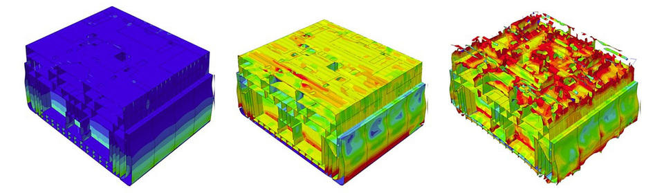 Color computer models of the predicted corrosion of the USS Arizona