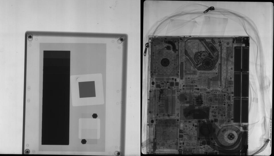 Composite Xray-Image of laptop