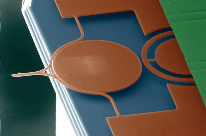 Close-up schematic of AFM Probe with Optical Resonator