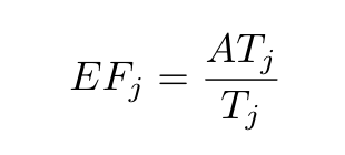 EF_j = (AT_j / T_j)