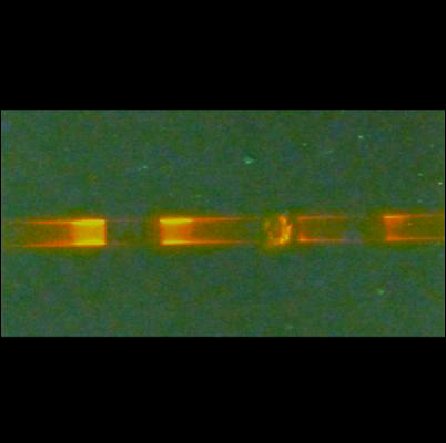 Fluorescence life-time image of damage
