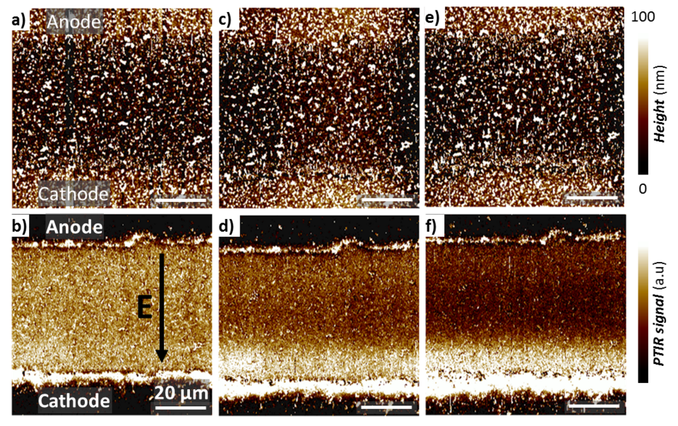 Direct observation of ion (CH3+) electron migration in organic inorganic perovskite (CH3PbI3) lateral solar cell