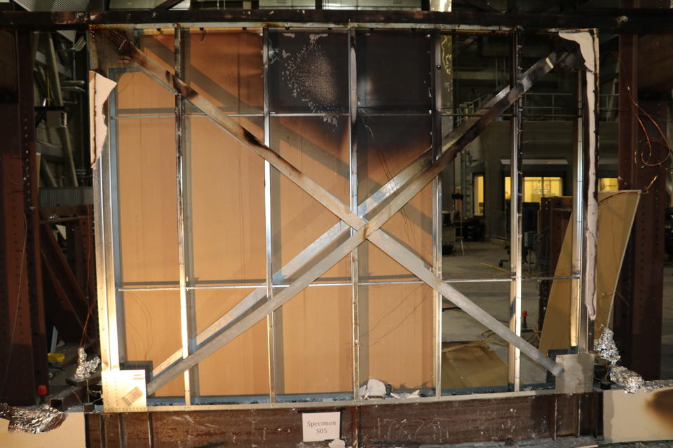 Cold Formed Steel Shear Wall with Strap Bracing after Fire