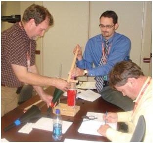 Staff from the Department of Homeland Security participate in a hands-on exercise as part of the SED short course on experiment design.