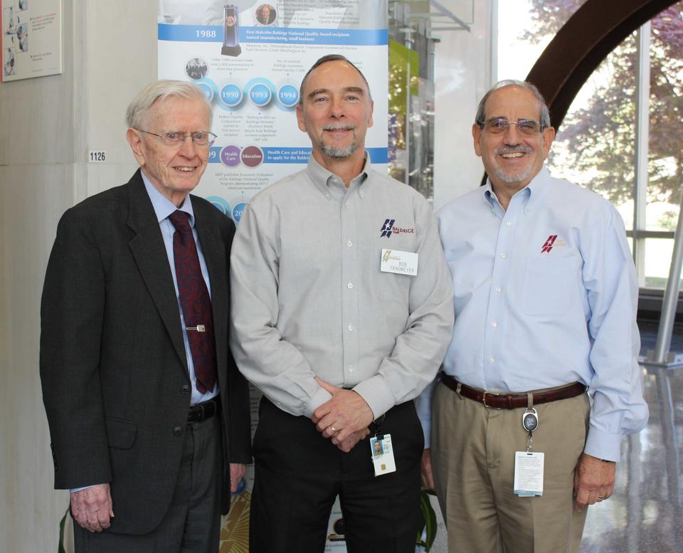 Photo of Baldrige Program Directors Curt Reimann, Bob Fangmeyer, Harry Hertz