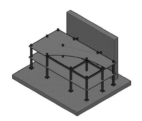 Rendering of 2-story composite floor systems building