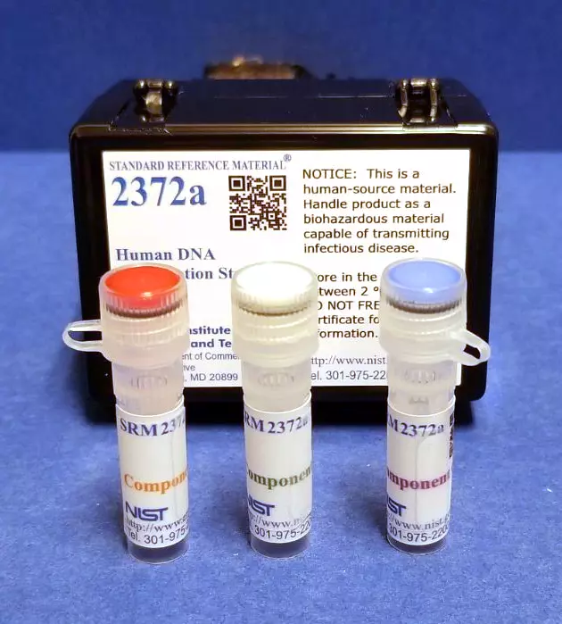Three plastic vials labelled “Component A,” “Component B,” “Component C.”