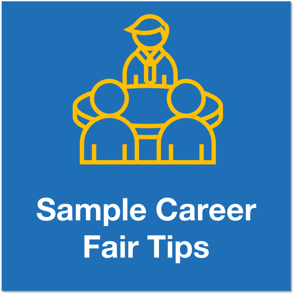 sample career fair tips icon