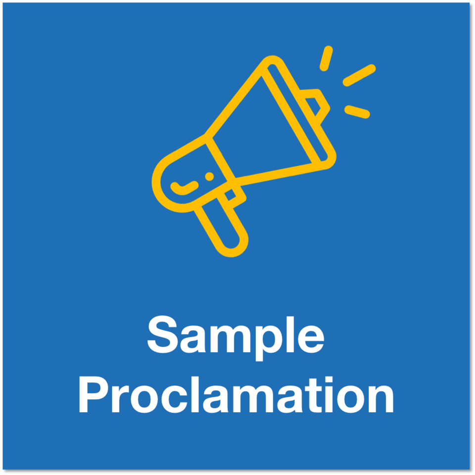sample proclamation icon