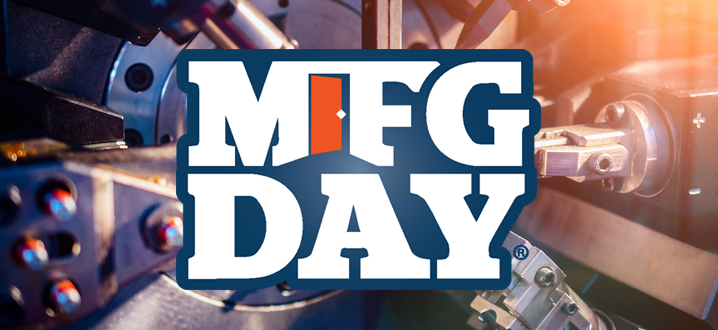 MFG Day logo on a manufacturing background