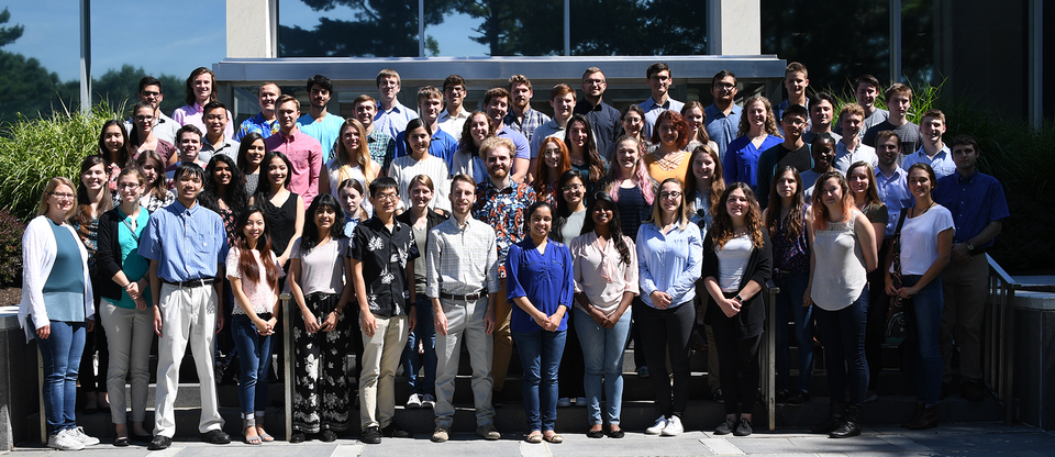 A group photo of participants in NIST's 2018 Summer Undergraduate Research Fellowship program.