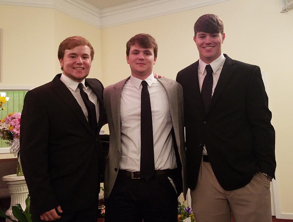 Photo of Jackie's sons Jake, Russell and Ray. Photo of Jackie's sons Jake, Russell and Ray.