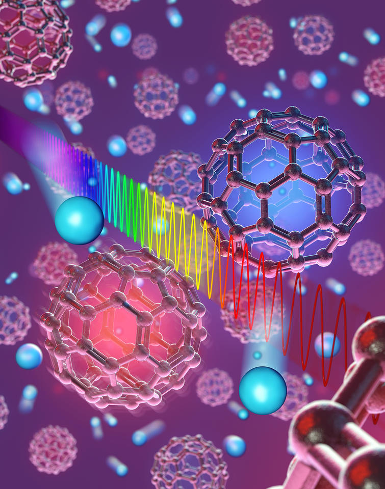 Rulers of light shining on individual buckyballs