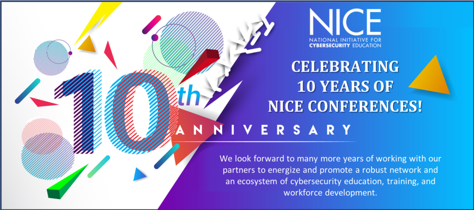 10th anniversary NICE conference banner