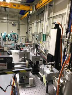 View from inside the X-ray enclosure hutch at the Beamline for Material Measurement.