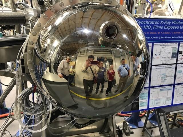 View of the hemispherical analyzer chamber on the HAXPES end station at NSLS-II.