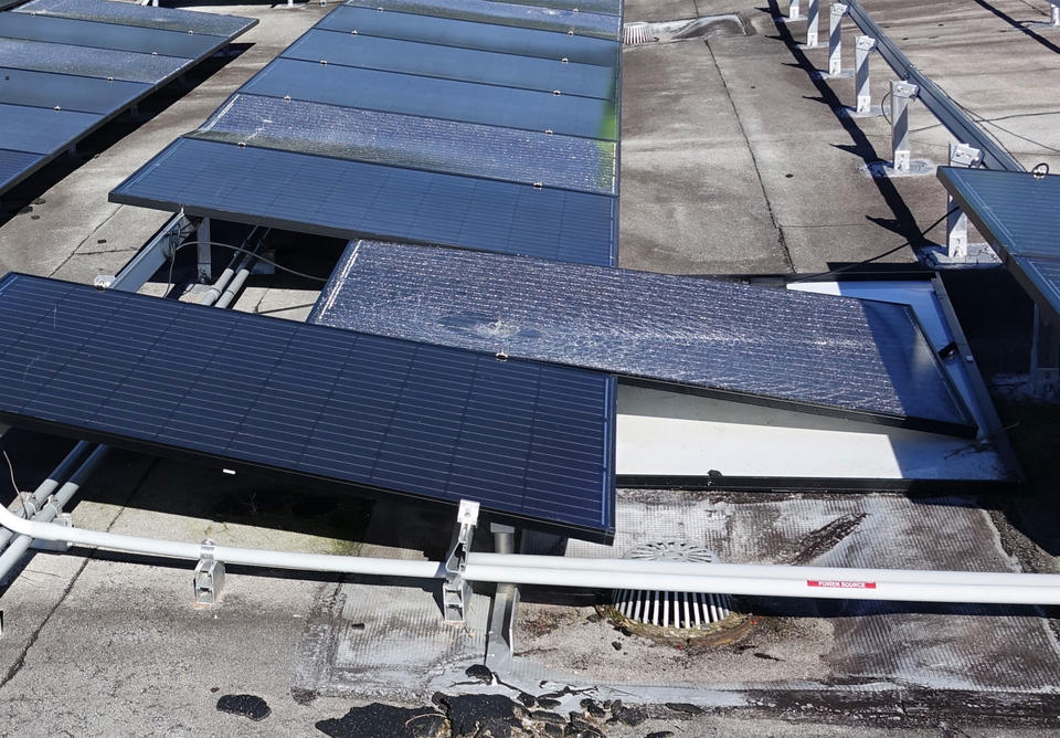 Damaged Solar Panels Vieques