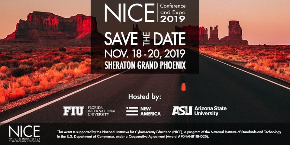 NICE 2019 Conference Save the Date