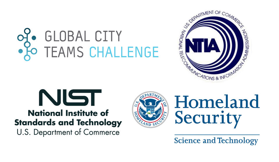 Text logos for GCTC, NTIA, NIST, Homeland Security