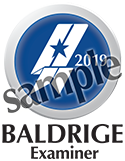 2019 Baldrige Examiner Badge Sample