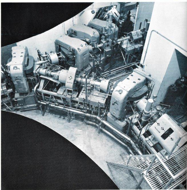 Overhead view of complex scientific equipment