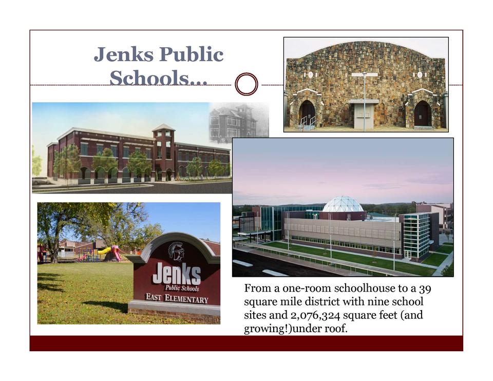 collage of photos from Jenks Public Schools