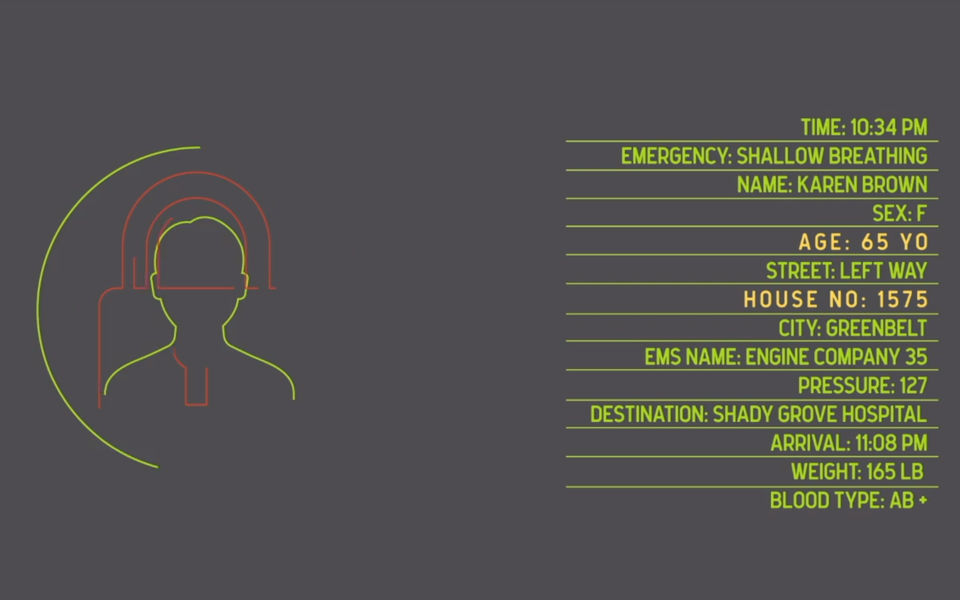 image showing personally identifiable information of a woman entered into a 911 database being scrubbed