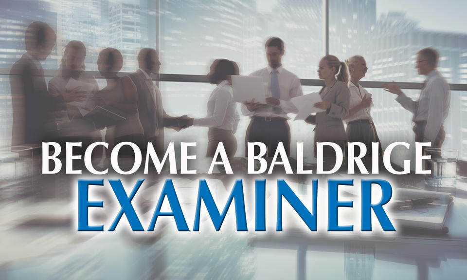 Become A Baldrige Examiner. People in a business setting having a discussion. Credit: Rawpixel.com/Shutterstock