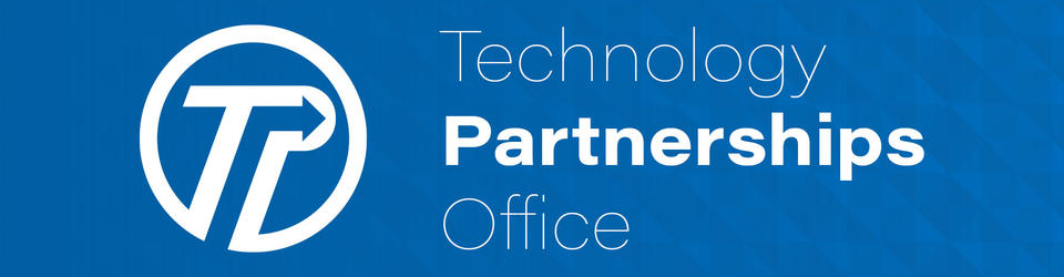 Banner image that has the Technology Partnerships office logo and name