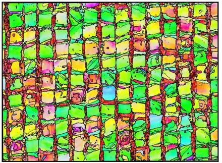 Local crystallographic orientations within AM-Bench 2018 test artifact