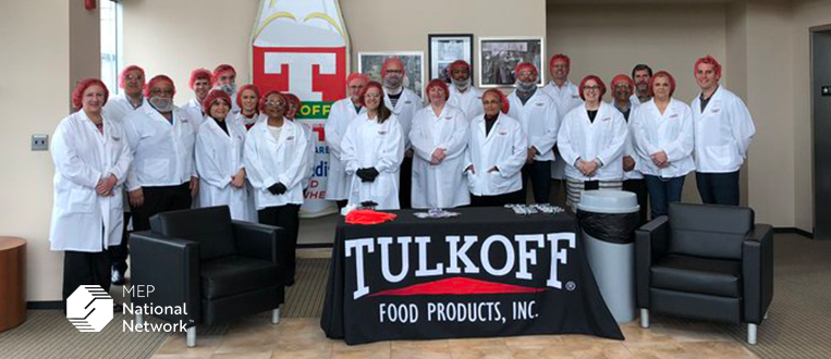 nist mep staff at a tour of the tulkoff food manufacturing facility