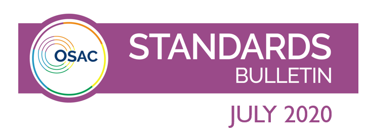 OSAC Standards Bulletin banner - July 2020