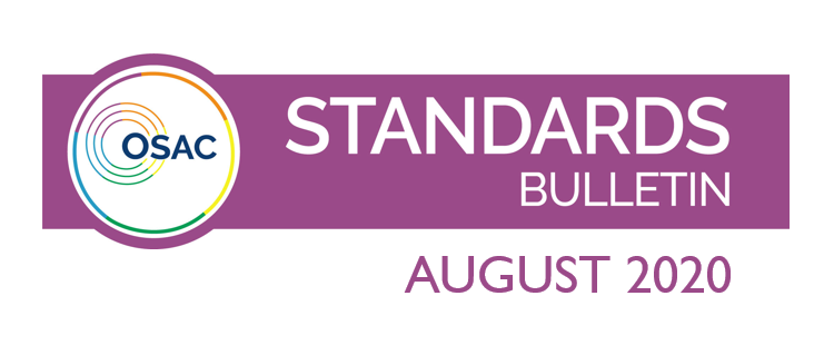 OSAC Standards Bulletin August 2020 cover