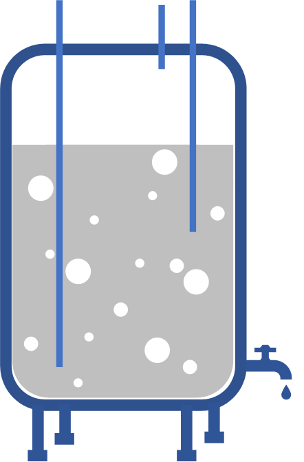 Cartoon depiction of industrial bioreactor