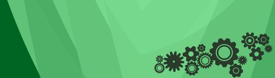 Green gear banner