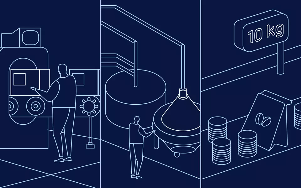 representation of weights and measures at a packaging plant, a manufacturing plant and a supermarket. 