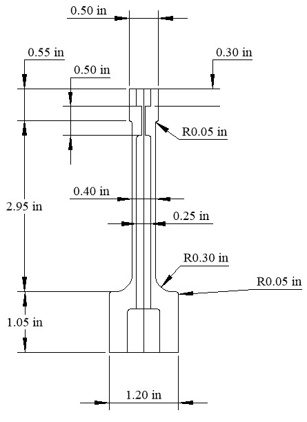 1kbar pressure cell dimensions