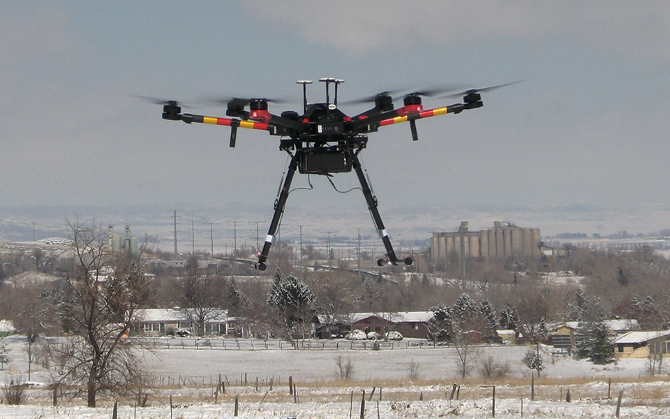 a drone in flight