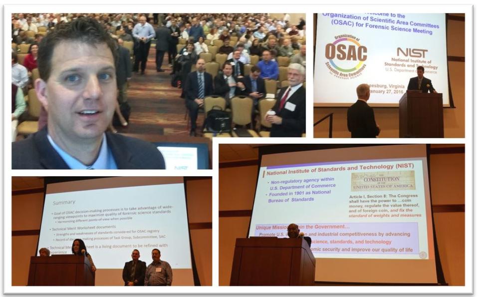 photos from OSAC's first All-Hands meeting January 2016 in Leesburg, VA.