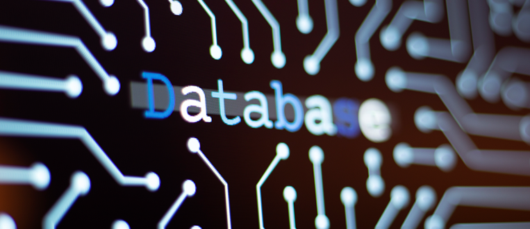 Technology Background and Circuit Board With Database Message