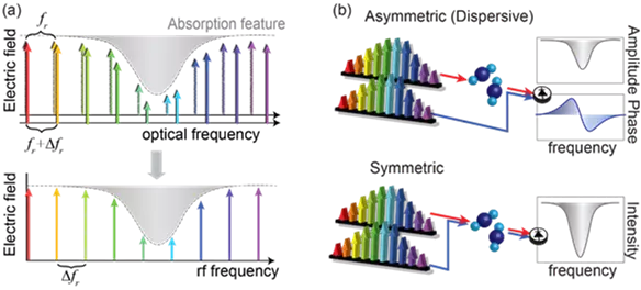 dual-comb spectroscopy illustration
