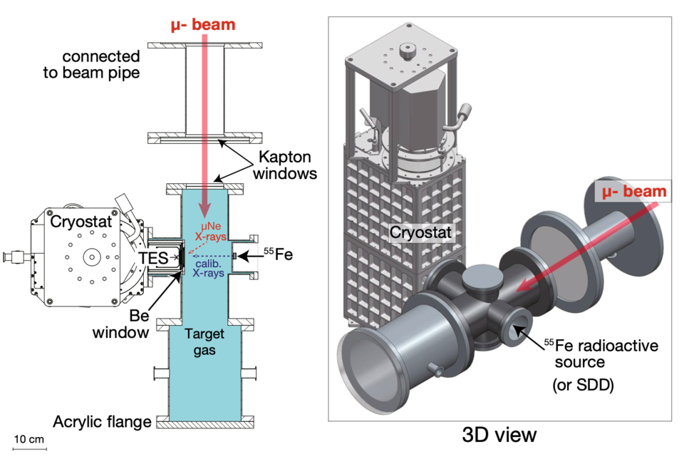 experimental set up for the muonic x-ray spectroscopy experiment