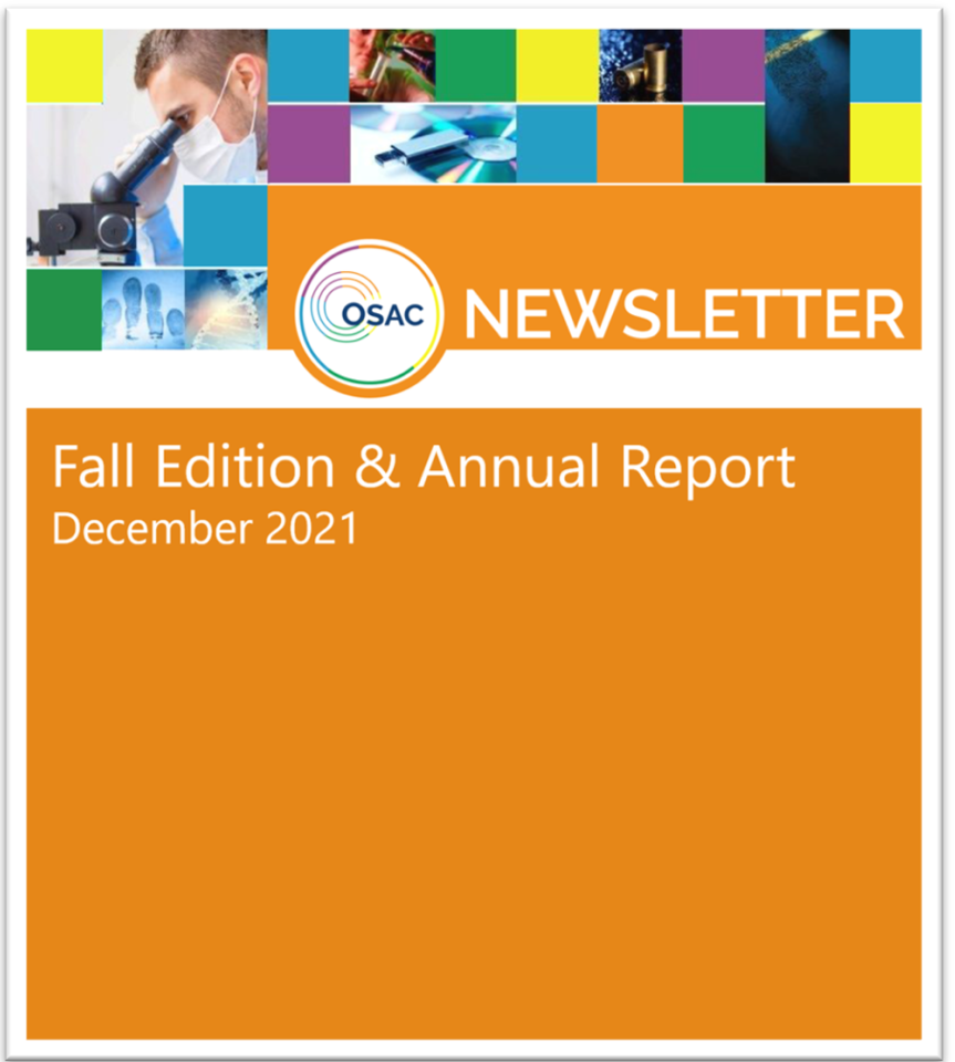 Cover of OSAC's 2021 Fall Newsletter & Annual Report