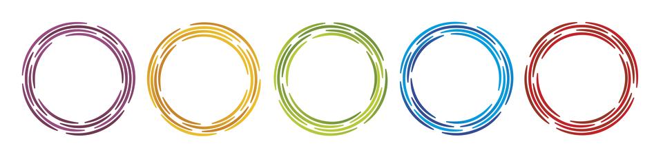 Five circles