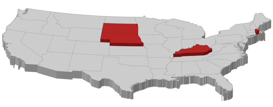 U.S. map shows highlighted states: S.D., Neb., Ken., R.I.