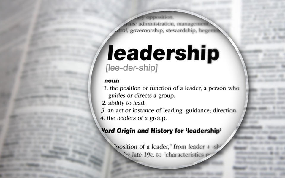 Dictionary showing the word 'Leadership' and the definition highlighted.