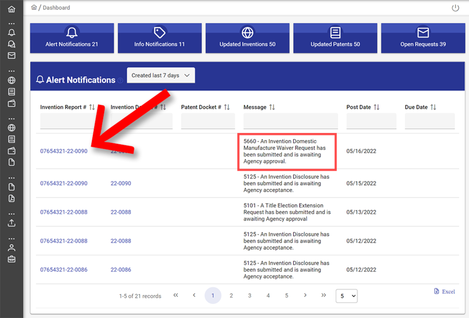 Dashboard screenshot.