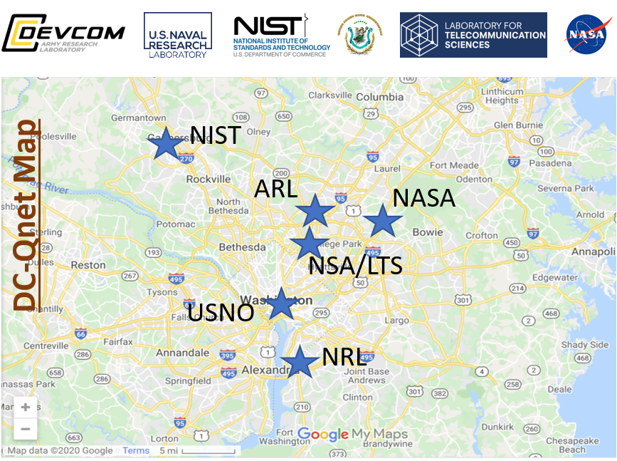 Map of DC region showing the DC-QNet agencies. Logos of the agencies are positioned above the map.