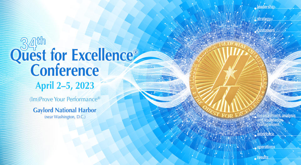 The 34th Quest for Excellence Conference, April 2–5, 2023, Gaylord National Harbor (near Washington, D.C.). (Im)Prove Your Performance®