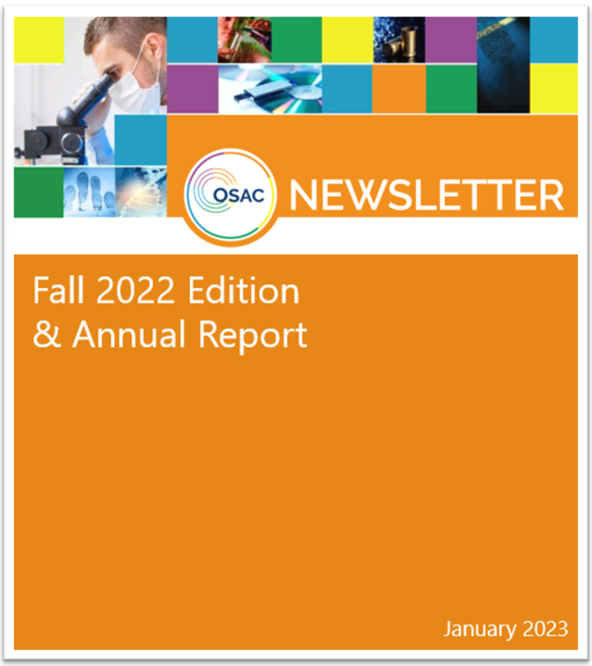 Cover of OSAC's Fall 2022 Newsletter & Annual Report